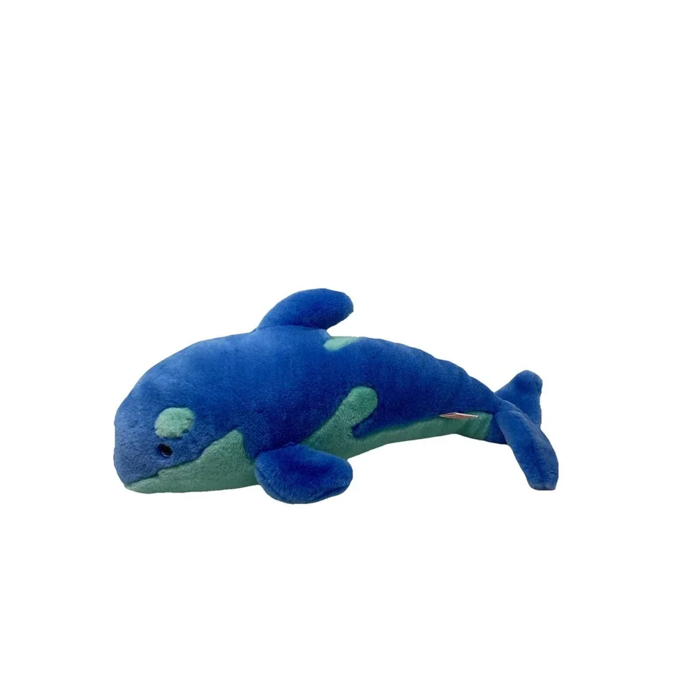 Vintage The Westcliff Collection Blue Green Plush Stuffed Animal Dolphin 19